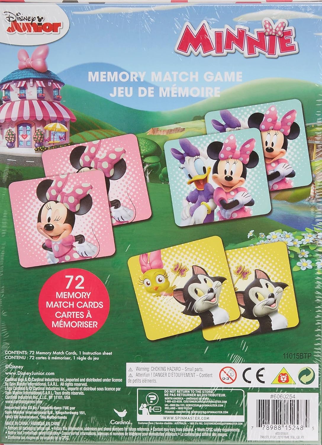 Disney Minnie Mouse Memory Match Game - Pictures Game of 72 Memory Cards with Minnie & Daisy, Concentration & Educational Matching Game for Kids - Colorful Memory Card Game for Kids Age 3 & Up