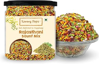 Tummy Pops | Rajasthani Saunf Mix - 350gm Jar | Handmade & Sun-dried After Meal Digestives Mukhwas Mouth Fresheners, Sweet Fennel Seeds Saunf Mouth Fresheners | Hygienically Prepared & Packed
