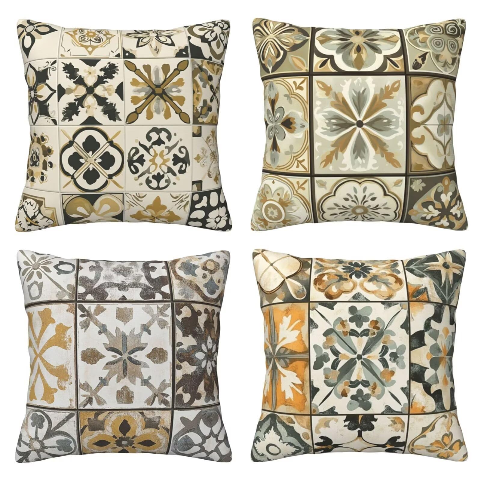 Housses de coussin 60x60 cm pour sublimer un canapé terne motif rétro