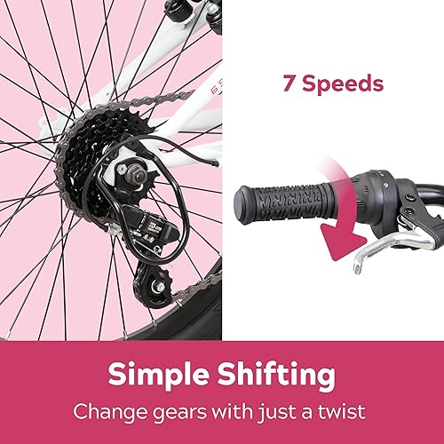 Miniatura 3 de Pacific Bicicleta de montaña Cavern, bicicleta de 20, 24 o 26 pulgadas para niños y adultos, 7 o 21 velocidades, marco de acero duradero, horquilla