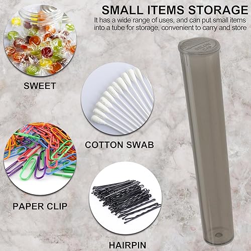 Miniatura 5 de TORMEN Tubos de 4.567 in, recipiente de sellado, impermeable, hermético, a prueba de olores, botellas de plástico para apretar con tapas (gris 06