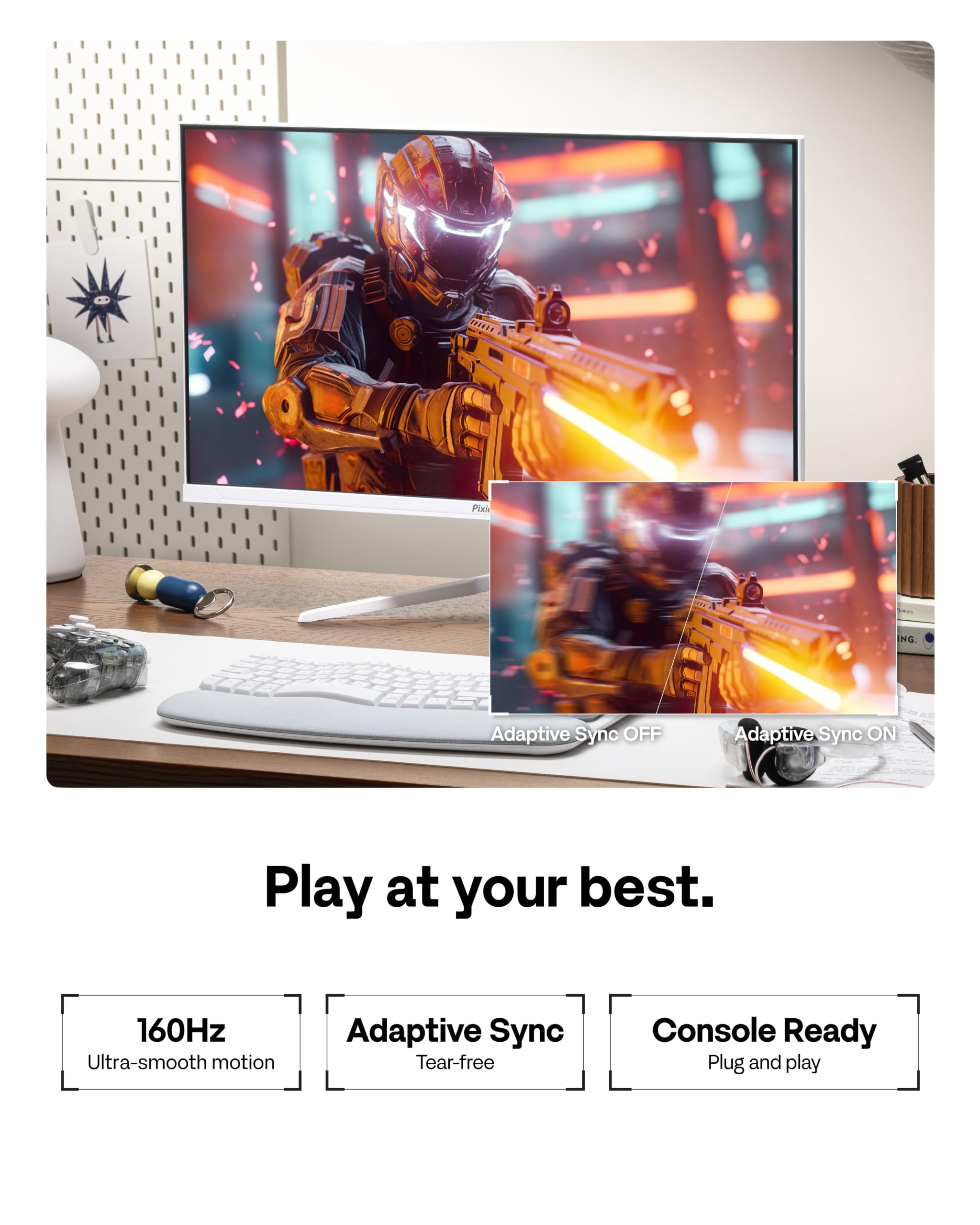 Amazon.com: Pixio PX27U Wave White 27 inch 160Hz Refresh Rate 4K