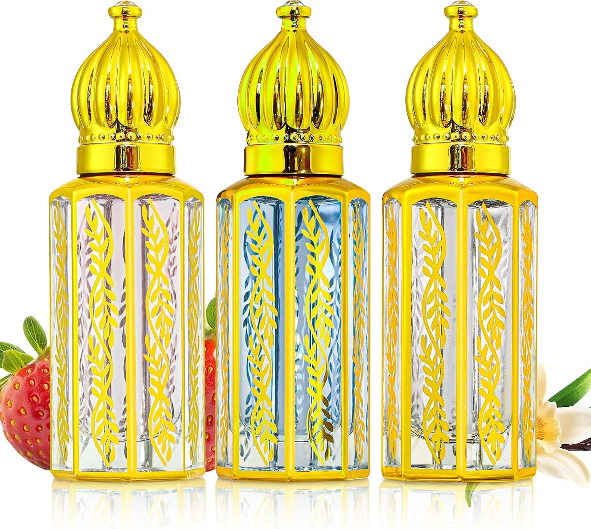 Perfume árabe para mujer, aceite de perfume árabe roll on floral cálido y almizcle | Eau de Parfum, de larga duración, 0,4 fl. onz