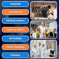 Vista 6 de EZGOODZ Abrigo de laboratorio desechable de 44 pulgadas de largo, grande. Paquete de 50 abrigos de laboratorio desechables SMS rosas para adultos.