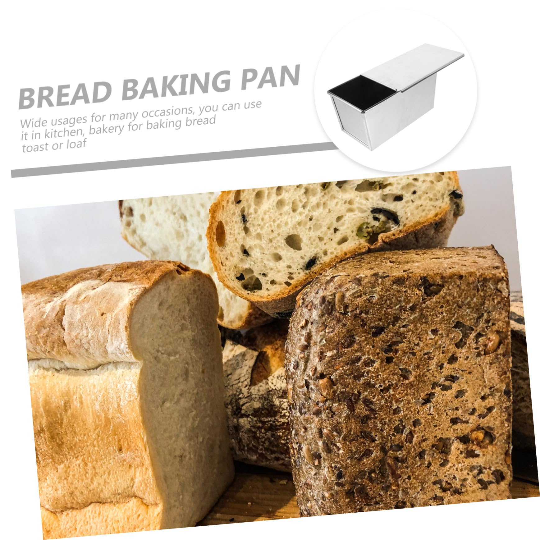 Aluminium Nonstick Toastbrotform mit Deckel Metall Kastenform für Brot Backform mit Großer Kapazität für Toast Hitzebeständig und Langlebig für Familien und Partys