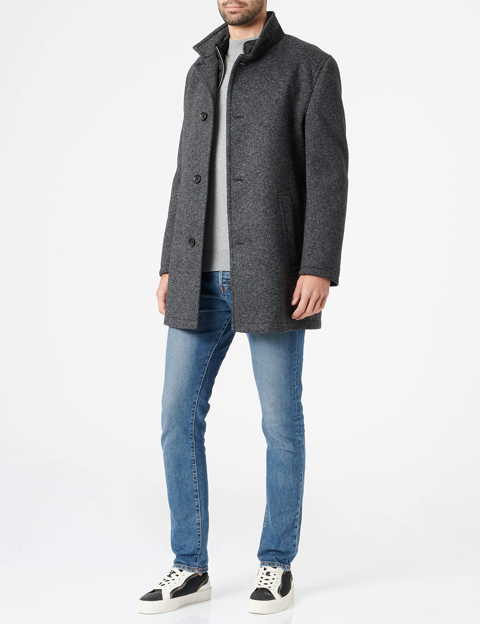 bugatti Herren Wollmantel