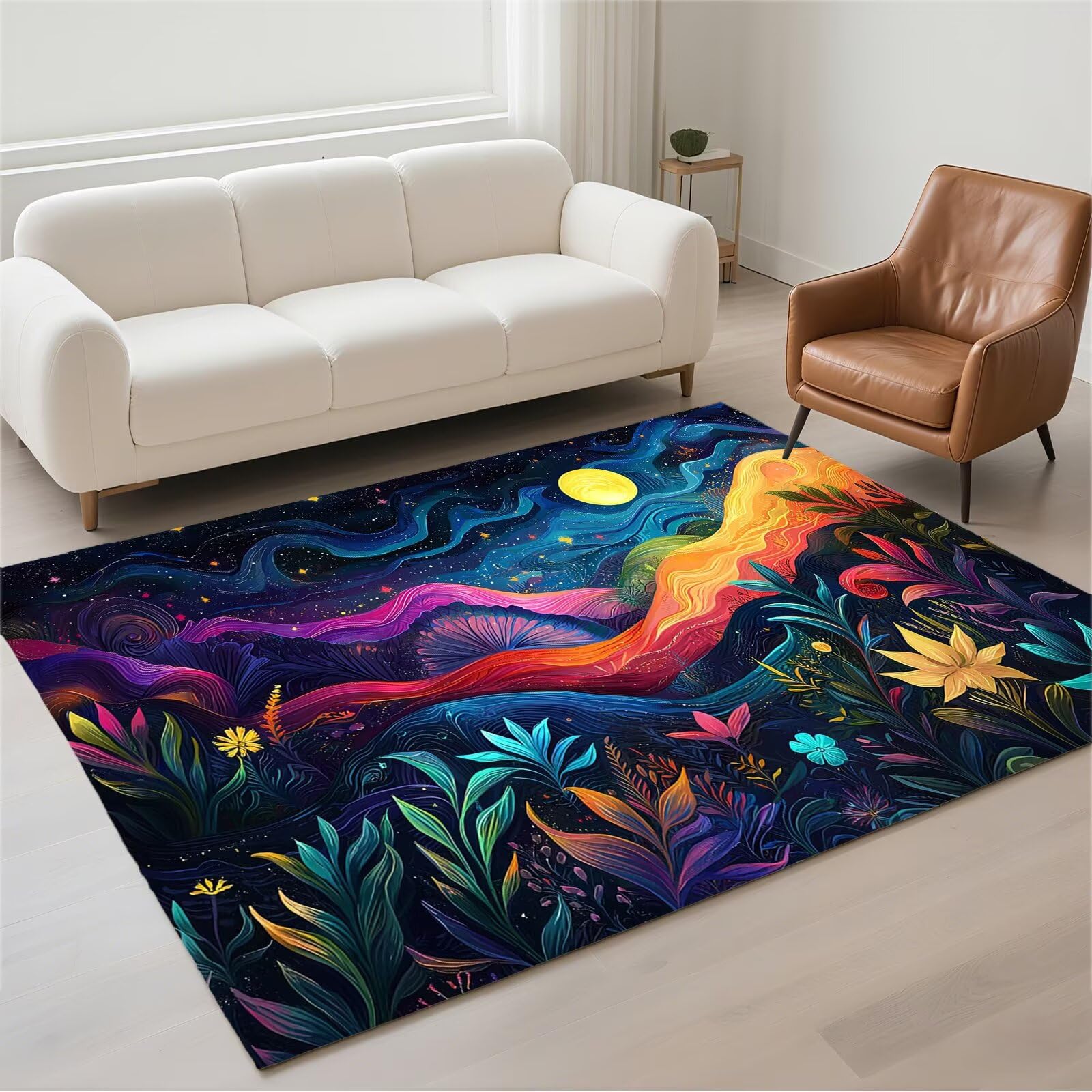 Tapis salon imperméable 60x90cm antidérapant et lavable