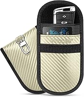 Vista 23 de TICONN Faraday - Bolsa para llavero, protector de jaula Faraday de 3.5 x 5.0 pulgadas, bloqueo de señal RFID para automóvil, bolsa antirrobo