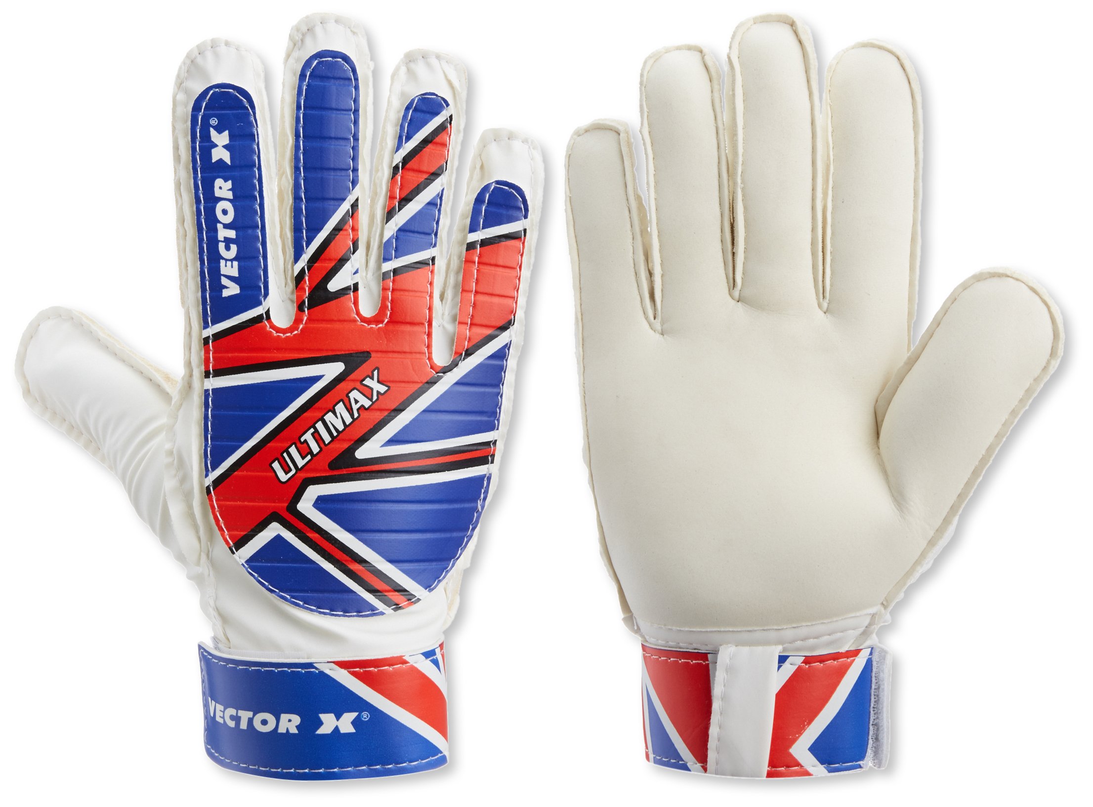 Vector X Ultimax Goal Keeping Glove, Size 8 (White/Blue/Red)-image-45
