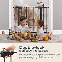 Vista 5 de Cumbor Puerta de bebé extra alta de 36 pulgadas para escaleras, puerta para perros de 29.7-40.6 pulgadas de ancho para puertas, puertas de mascotas