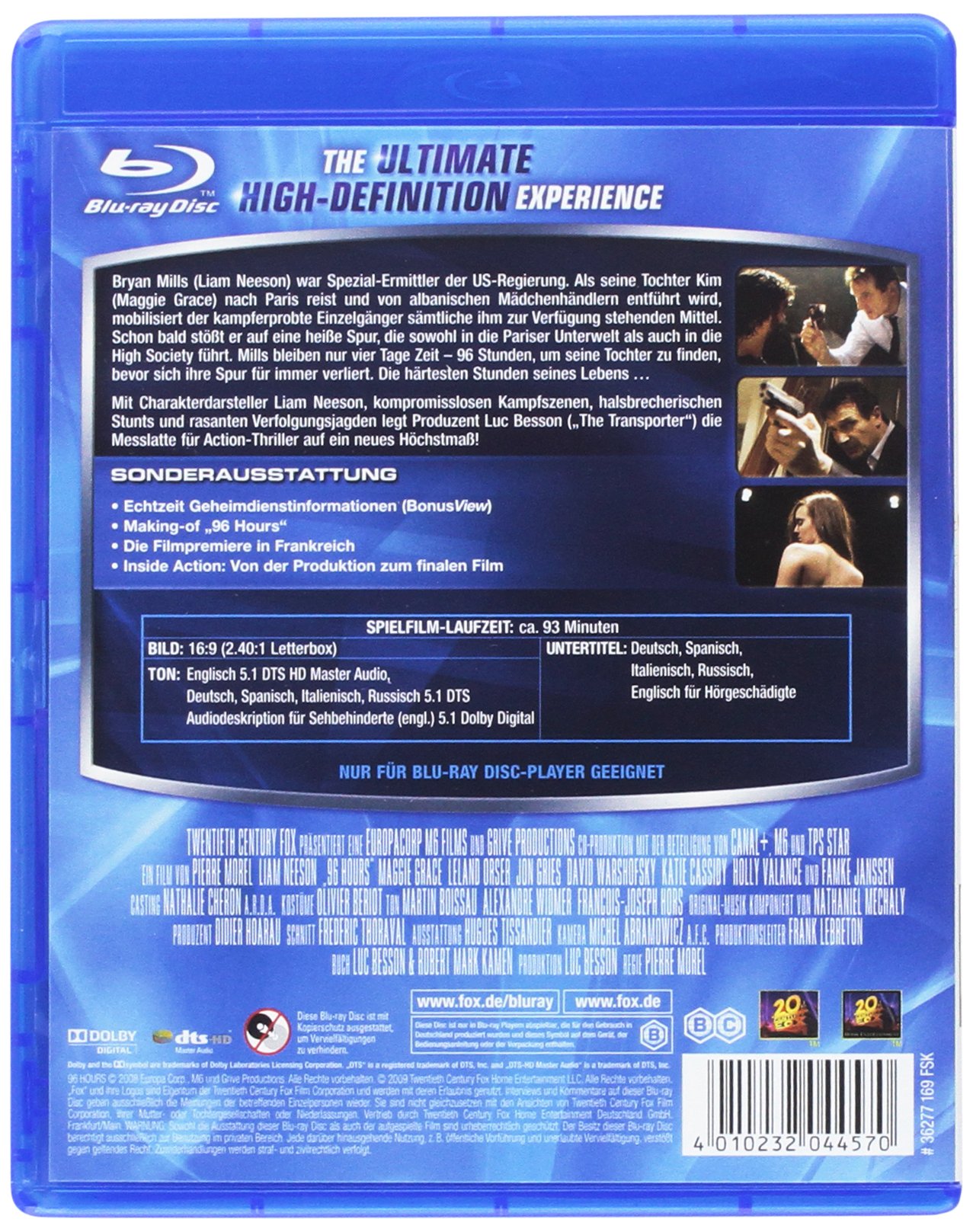 96 Hours (+ Digital Copy Disc)