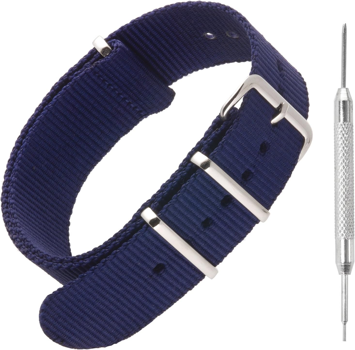 Sniper BayNato Strap Watch Strap – Nato Watch Straps for Men and Women with Military-Grade Nylon, Stainless Steel – 18mm, 20mm, 22mm, 24mm Wrist Strap Widths