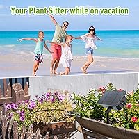 Vista 7 de RAINPOINT Compact Programmable Solar Automatic Plant Waterer Kit Work with Indoor Outdoor,Self Watering Drip Irrigation Pump Indoor/Outdoor Vacation