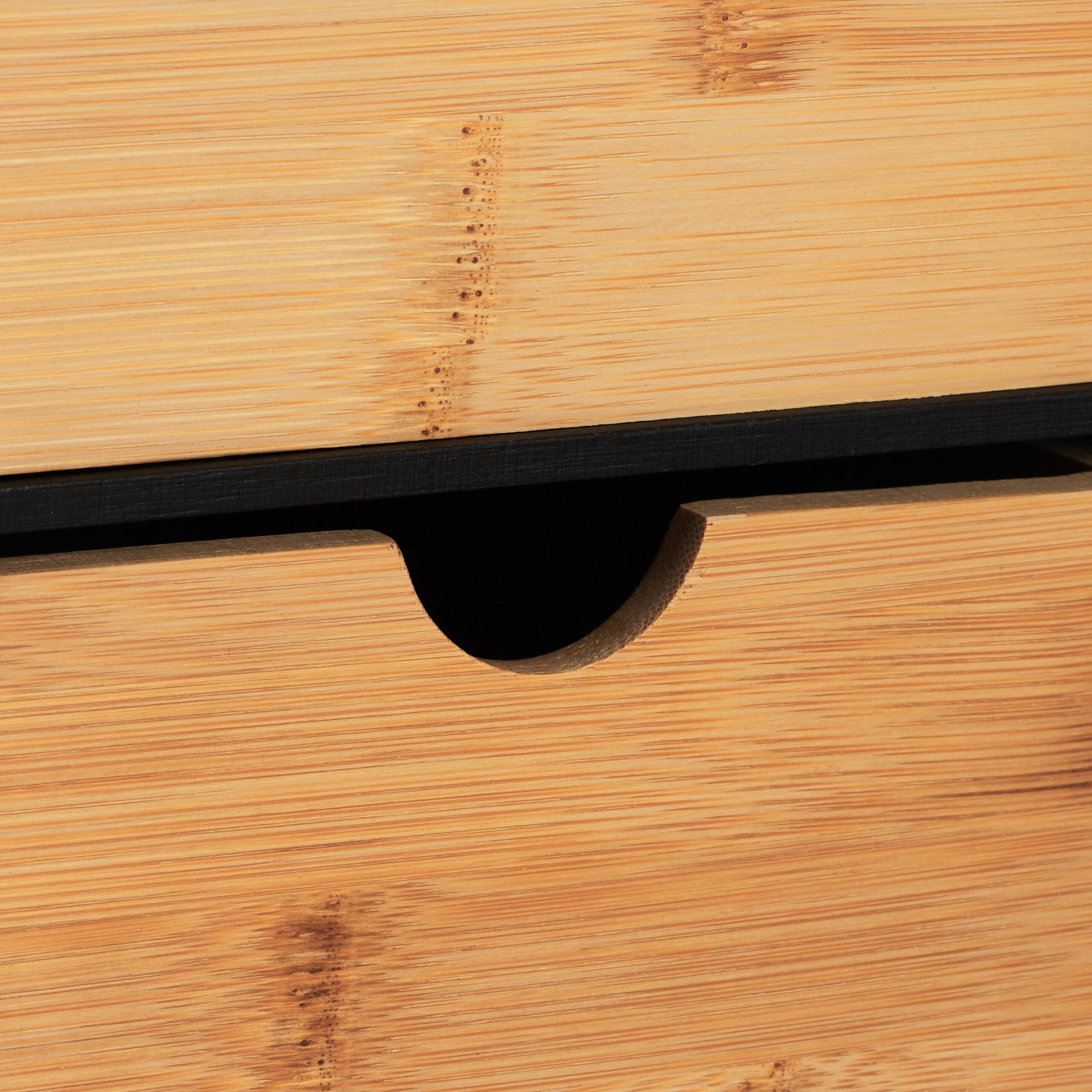 Relaxdays Portaoggetti da Scrivania con Cassetti, 3 Cassettini, Organizer in bambù, 28 x 17 x 21,5 cm, Naturale Nero