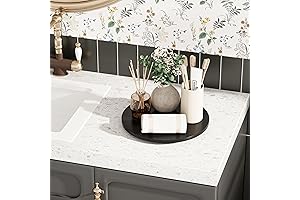 Bamboo Lazy Susan Turntable Bathroom Tray for Black Bathroom Decor