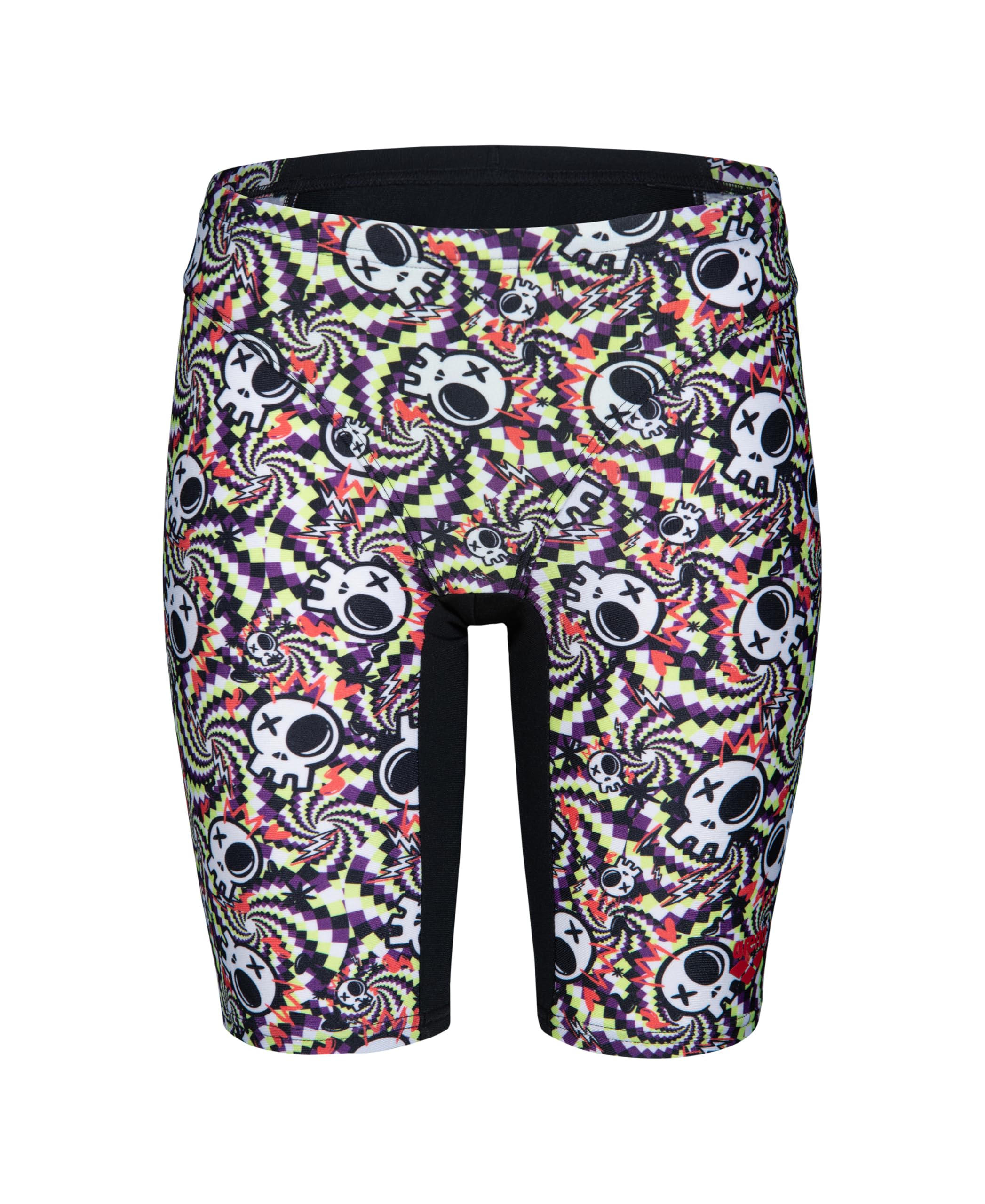 Arena Boys Multicoloured, Black/Black ' Performance Fun Skulls Youth Athletic Racing Pool Training Swim Jammers Shorts Children And 24
