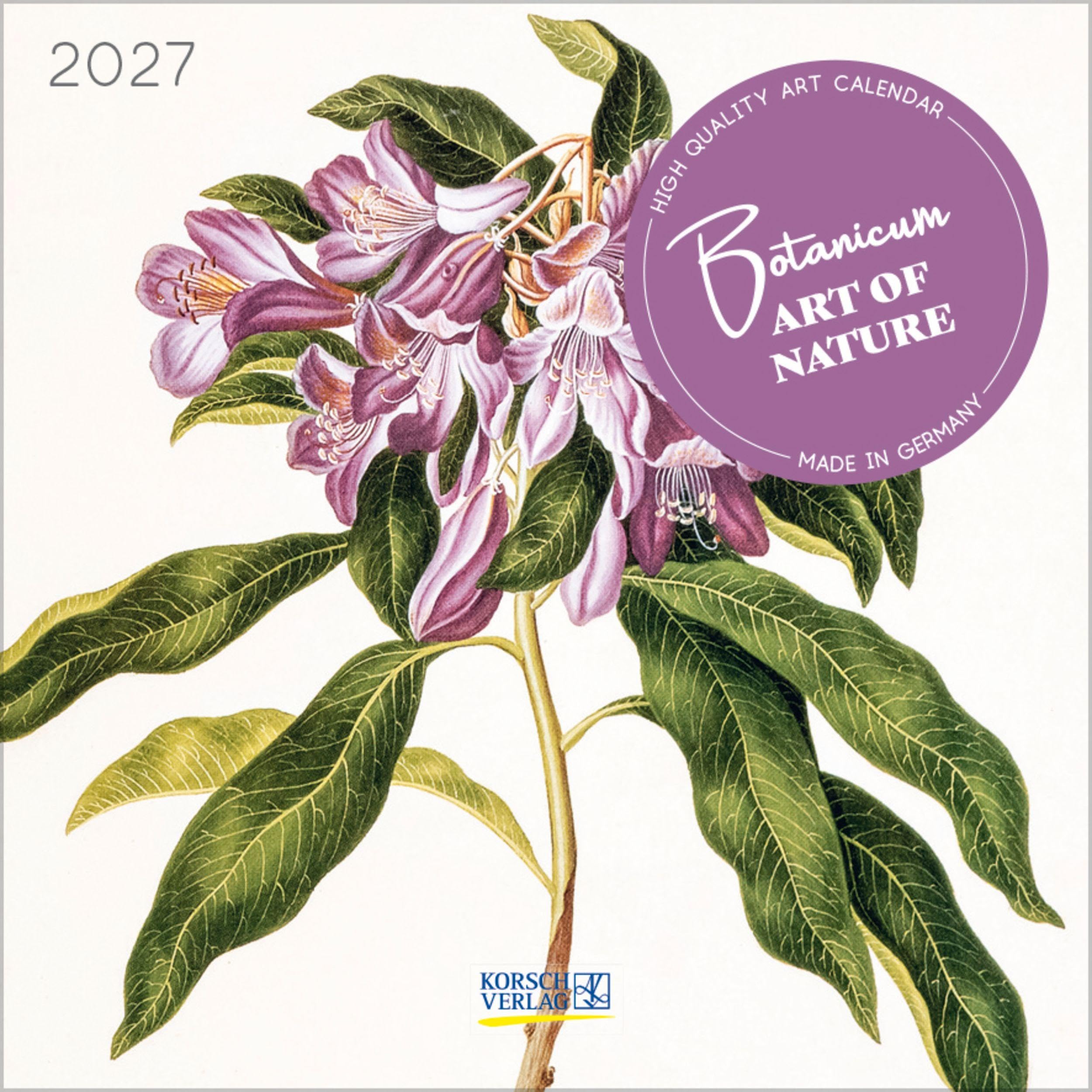 Botanicum 2027: Hochwertiger unverpackter Broschürenkalender mit Ferienterminen. Nachhaltiger Pflanzenkalender im Format 30 x 30 cm