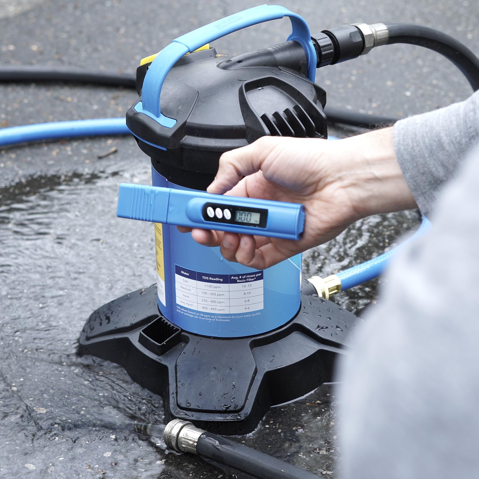 Unger Rinse 'n Go Plus Système de lavage de voiture sans tache – Kit de nettoyage de voiture déionisant, ensemble de détails de voiture portable pour voitures, camping-cars, motos, panneaux solaires