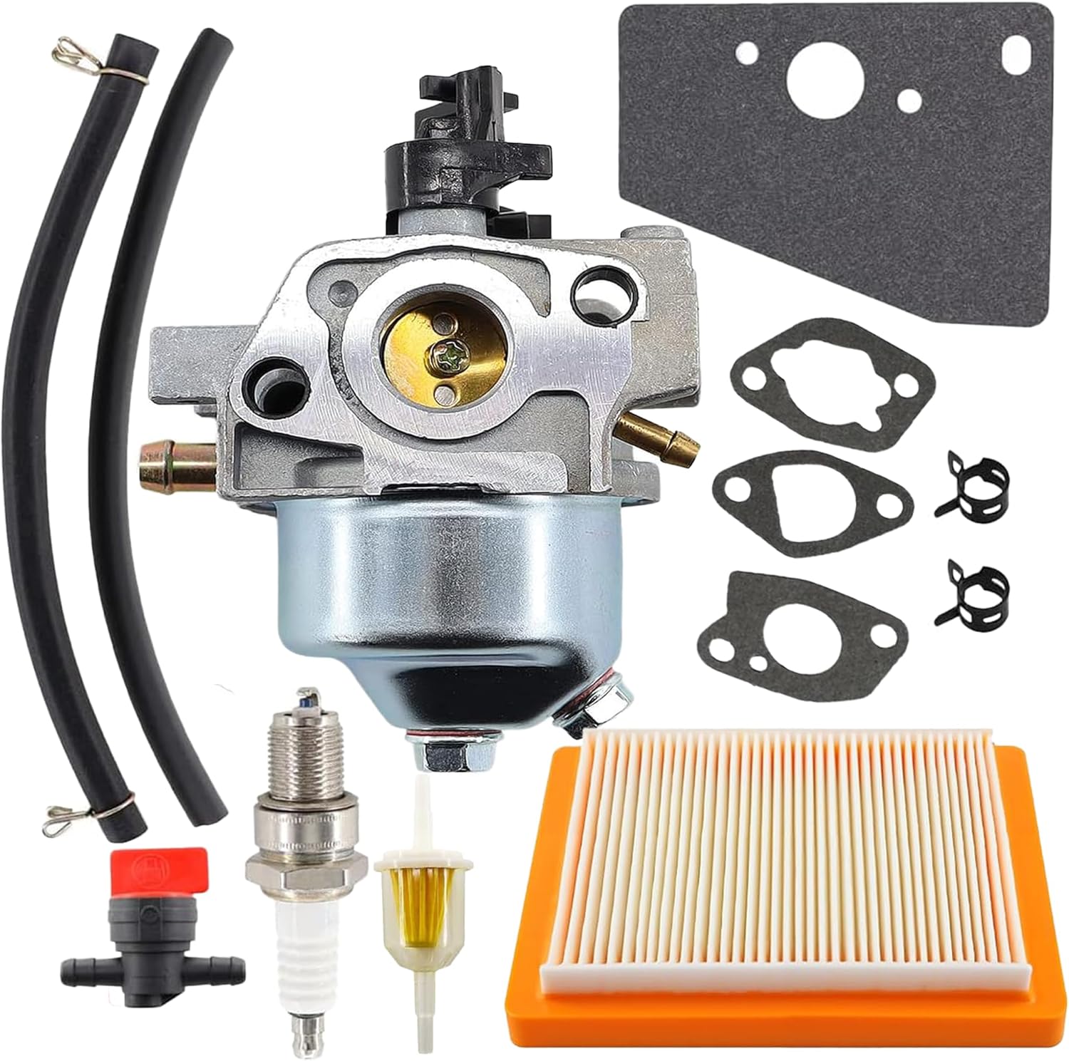 Carburetor Tune Up Kit with Air Filter for Kohler Courage XT-7 173CC 14053 149cc Engine PH-XT149-0225 Fits Husky HU80709 Power Washer
