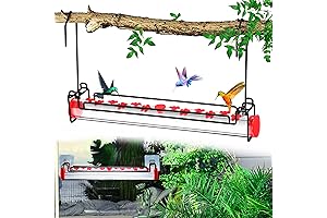 Supurb Hummingbird Feeder Outdoor - Window & Hanging Two-Mode Tube with 12 Feeding Ports