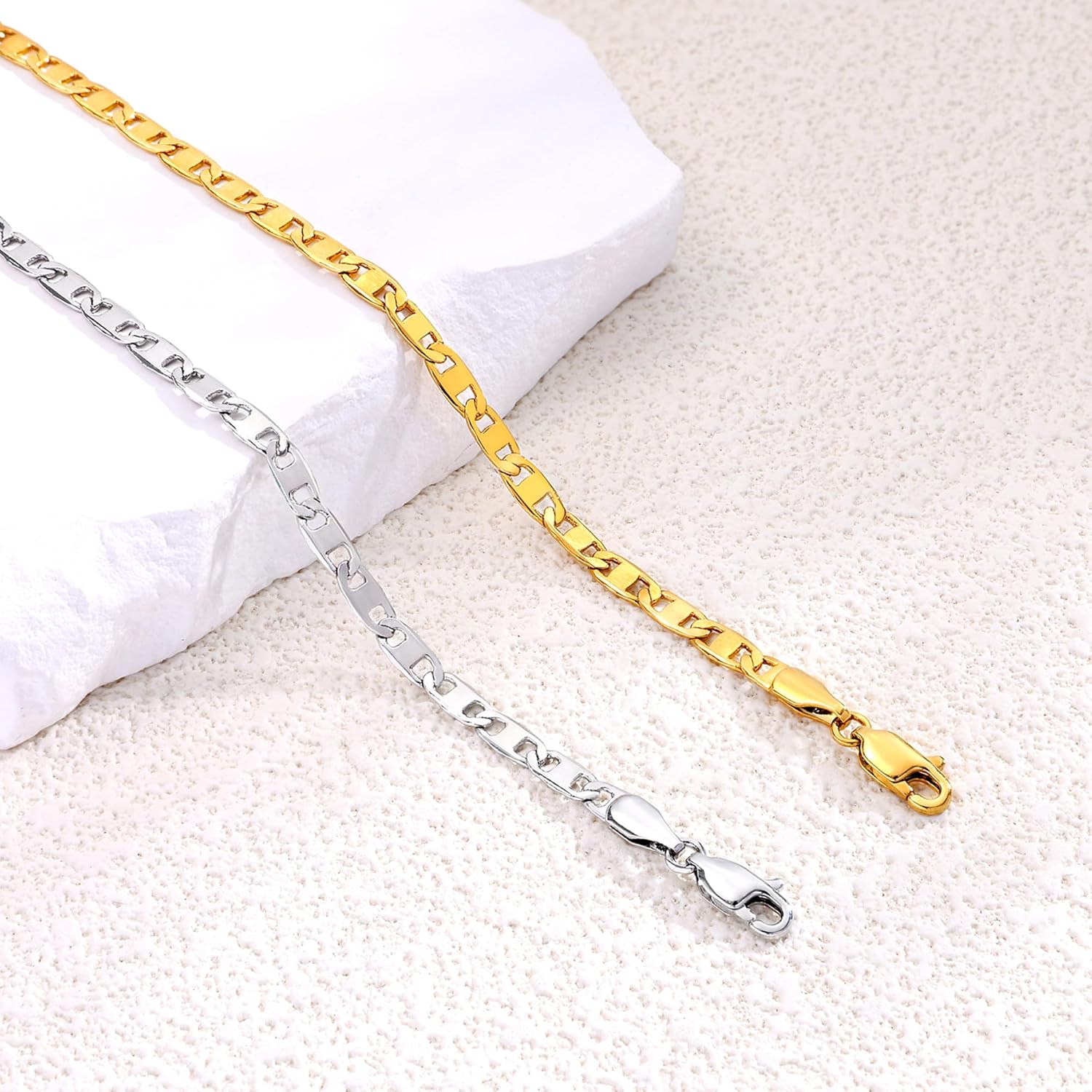 Gacimy 3.5mm Mariner Anklets for Women, 18K Gold Plated/Silver Tone Women’s Anklet, 9/10/11 Inches - Image 5