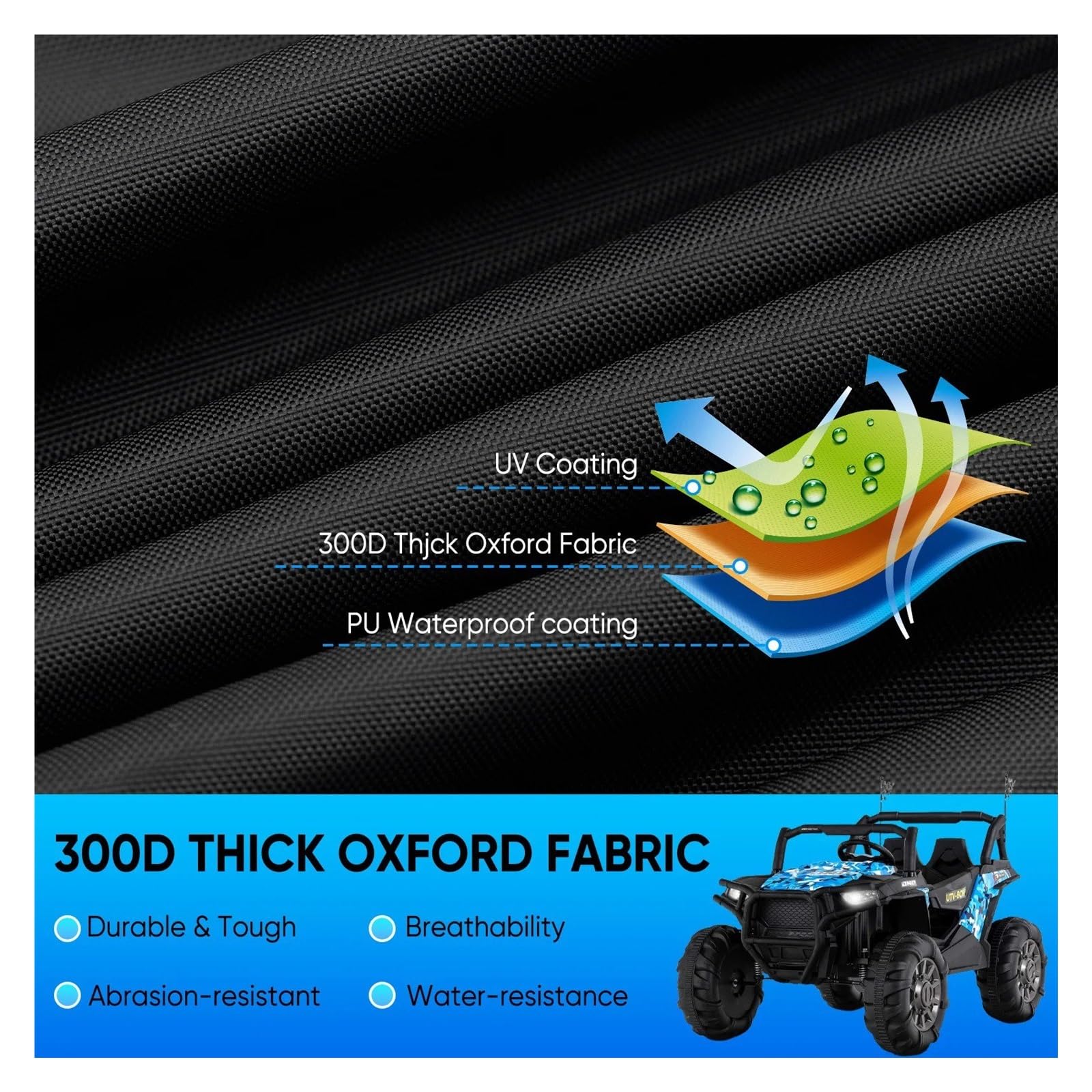 Motorrad Abdeckplane Für Sportsman Four Für Trax Foreman Prairie Quad Autoabdeckung ATV Abdeckung Regen Wasserdicht Staub Sonne UV Schnee Schutz(XL)