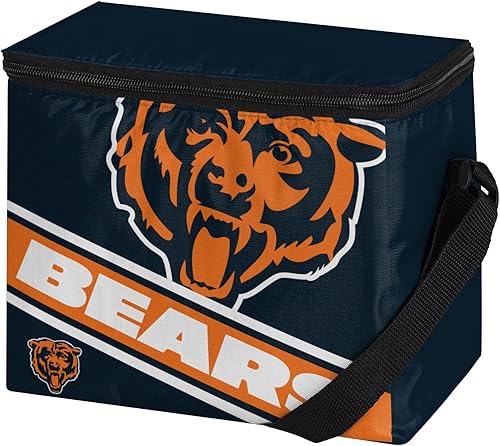 Miniatura 52 de FOCO NFL Unisex-Adult NFL Team Big Logo Stripe 6 Pack Coolers