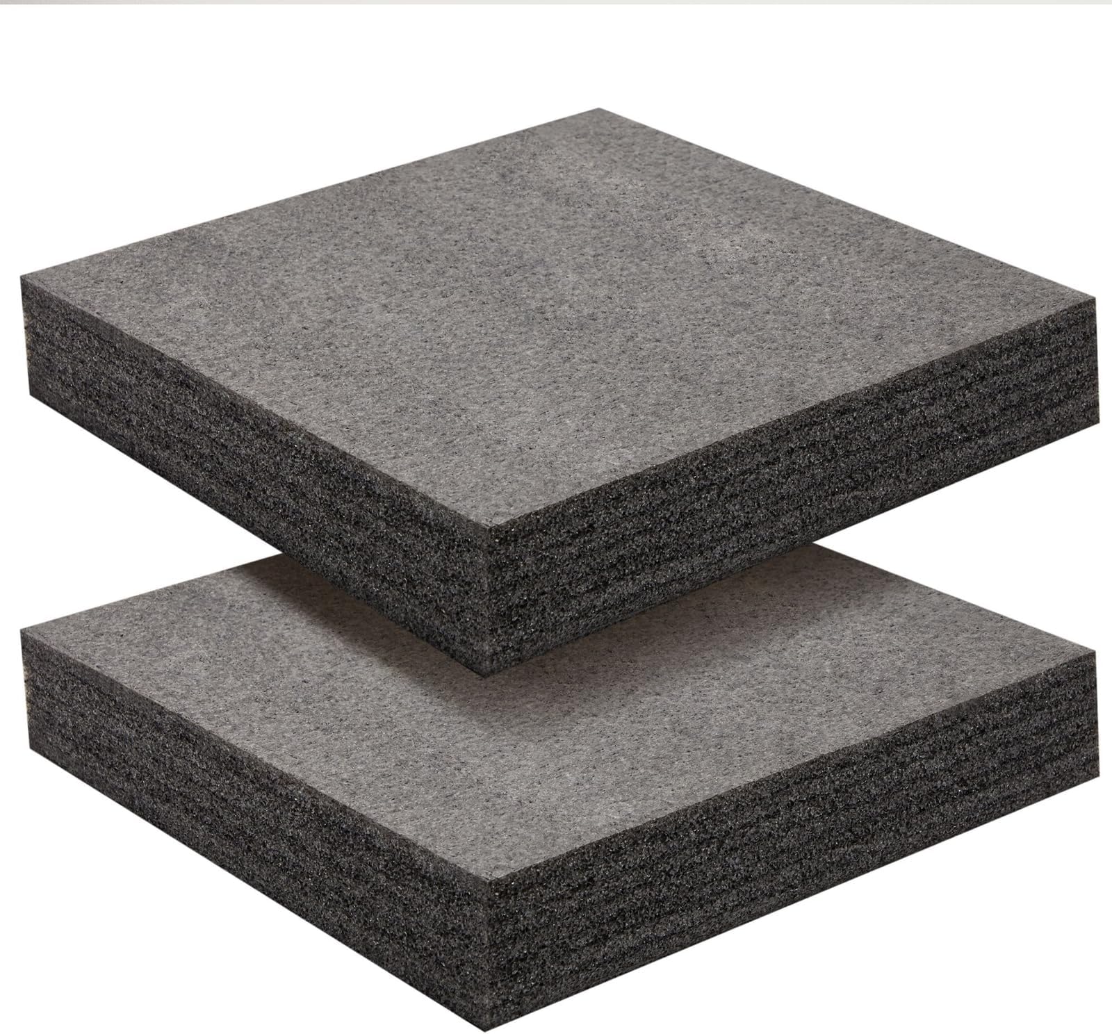 Okuna Outpost 2-Pack Packing Foam Sheets - 12x12x2 Customizable Polyethylene Insert Pads for Tool Case Cushioning, Crafts