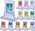 4P Porte-cartes magnétiques pour le trading de cartes, protecteurs de cartes de baseball avec 4 Les pieds, 35pt Housse pour cartes de sport, cartes de jeu, stockage et affichage de cartes standard