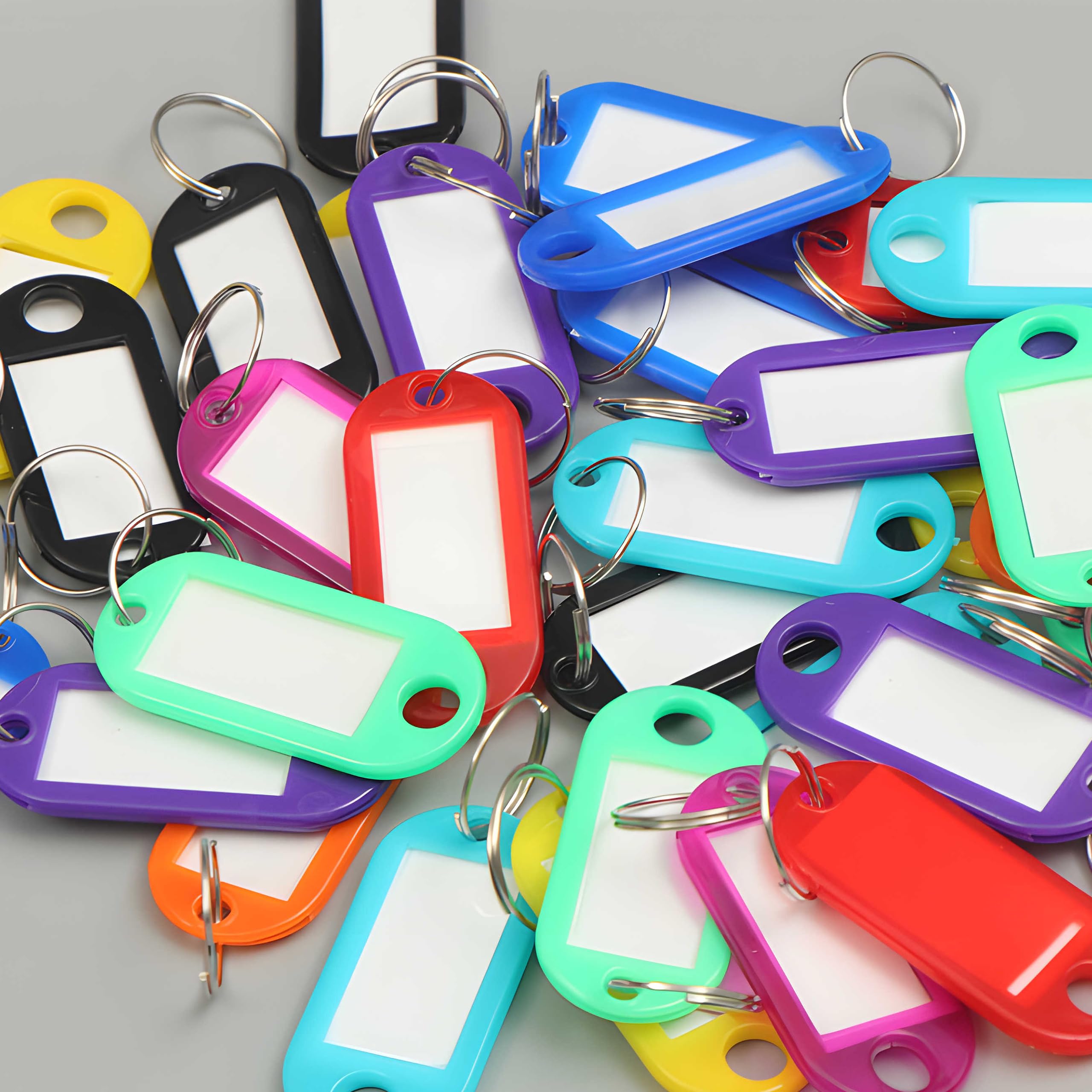 AIDUCHO Lot De 25 Câbles Porte-clés En Acier Inoxydable Avec Revêtement En Nylon - 2 Mm - Pour