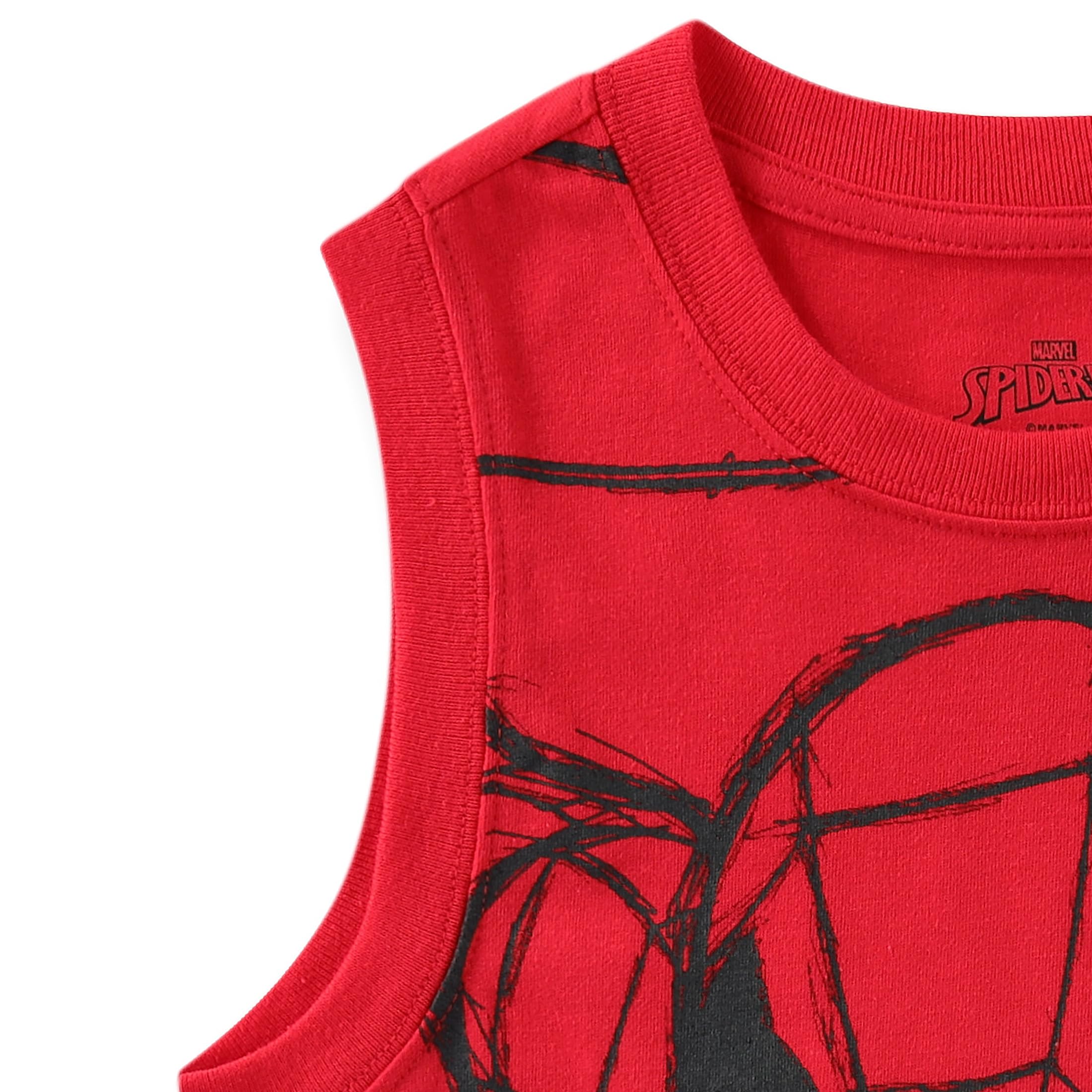Spiderman Marvel - Juego de 2 Camisetas sin Mangas para niños - Rojo - 3 años