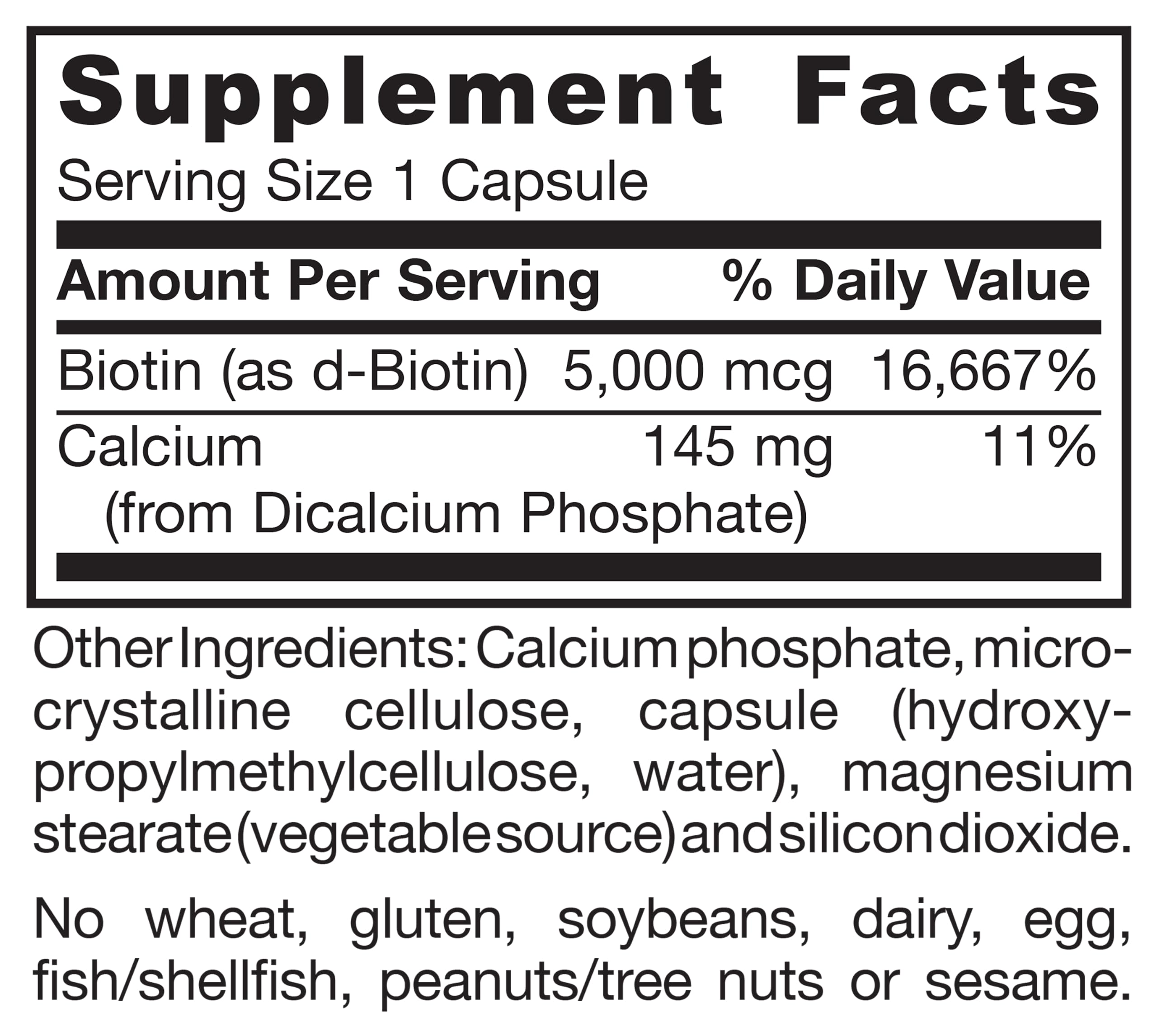 Jarrow Biotin Ultra Strength 5000 mcg, Hair, Skin, and Nails, 100 Capsules — Amazon image 9