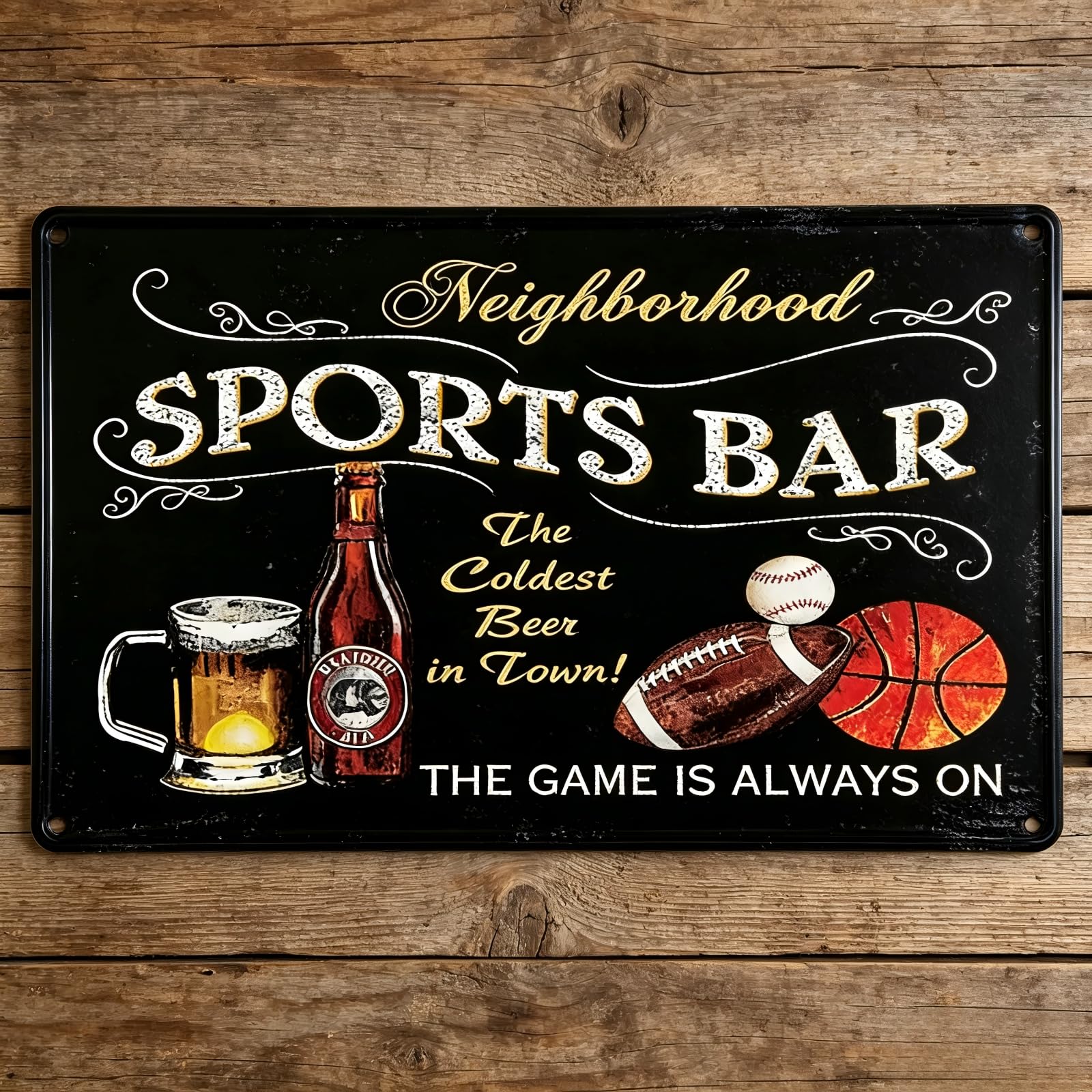 Tivleed Black Vintage Metal Wall Sign - 20X30cm Rustic Funny Bar Sign For Home Decor, Waterproof & Durable Hanging Plaque With Humorous Quote, Perfect For Adult Party & Man Cave