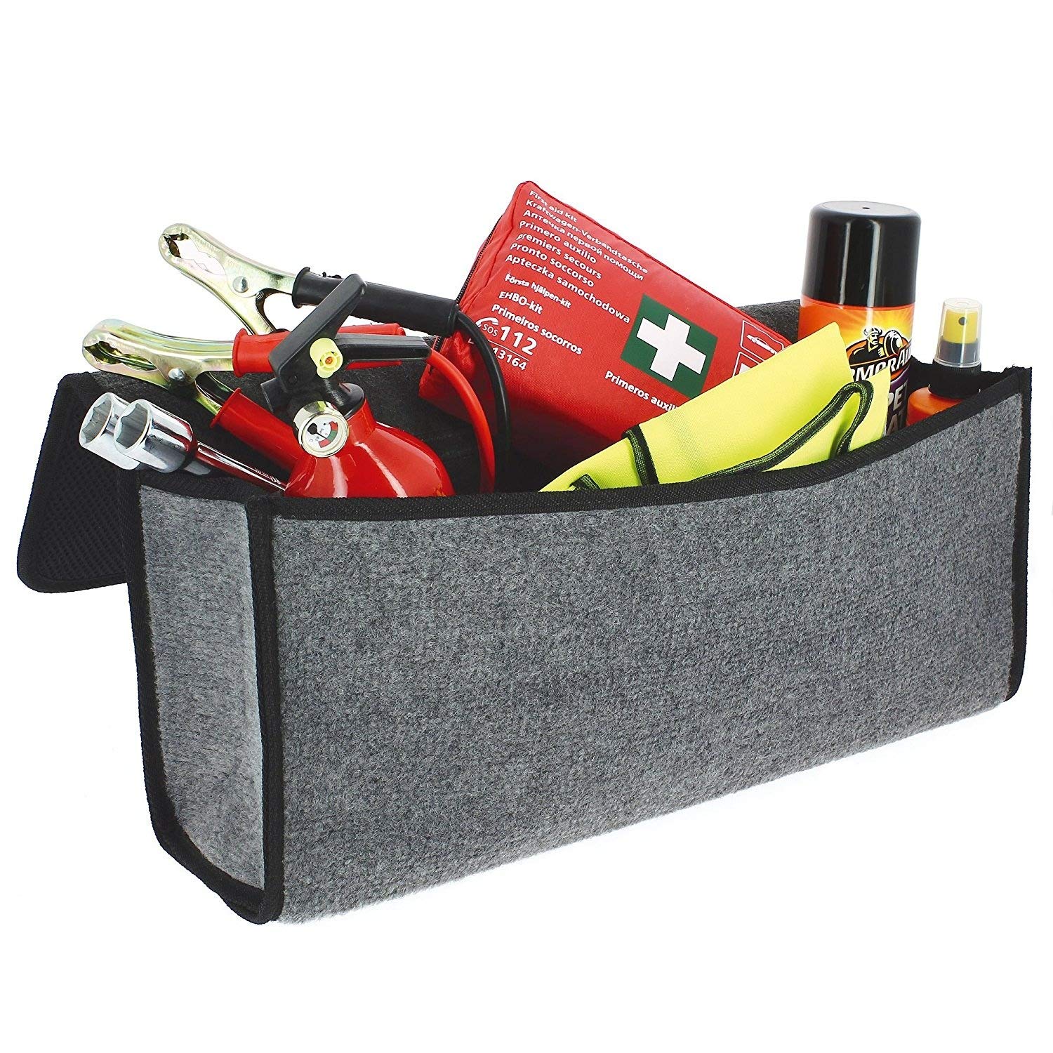 S SUMEX Organizador Maletero Coche 50x25 cm Bolsa Maletero en Moqueta, Organizador de Carga, Almacenamiento para Accesorios y Herramientas