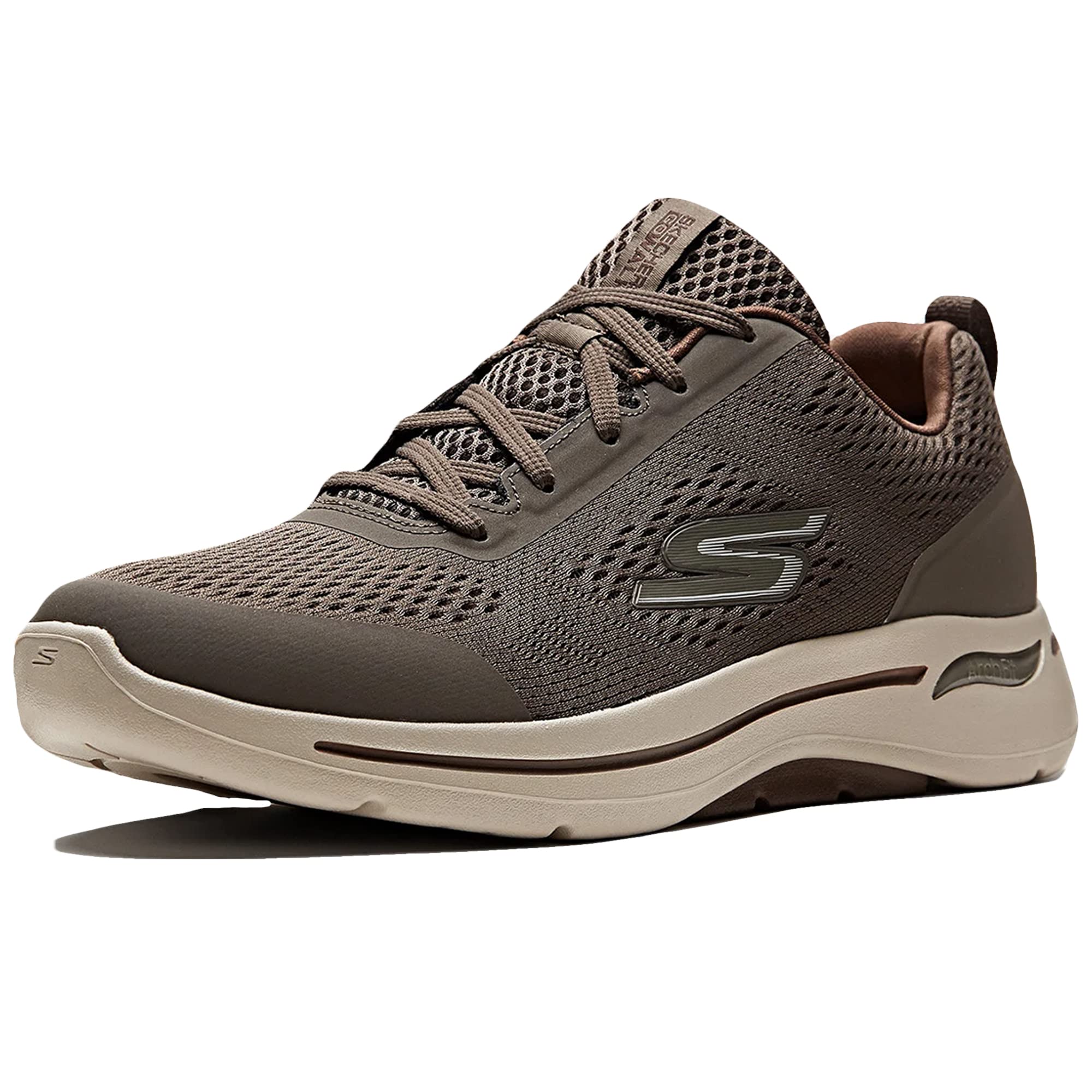 Skechers Men's Go Walk Arch Fit Idyllic Sneaker,Taupe Textile Synthetic Trim,10.5 UK