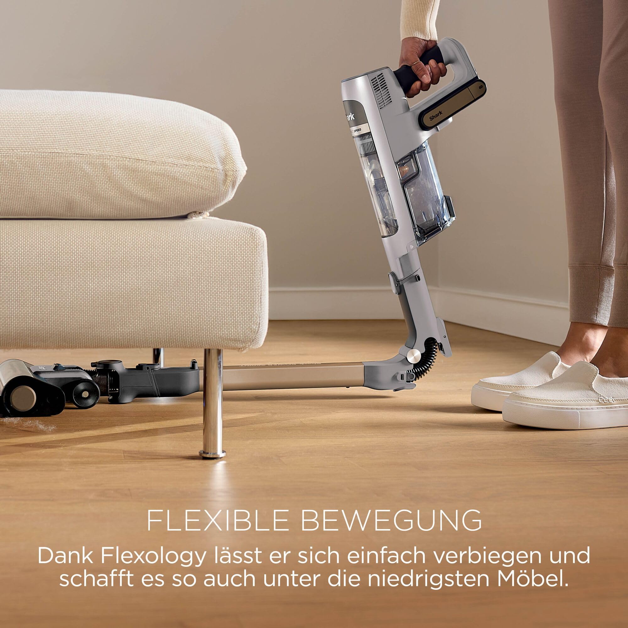 Shark Phoenix AED Luxe Akku-Staubsauger mit selbstentleerender Ladestation, HEPA-Filtration, Flexology-Wand, bis zu 60 Minuten Laufzeit, Reveal-Licht, Abnehmbarer Lithium-Ionen-Akku,IA3246EUTIV