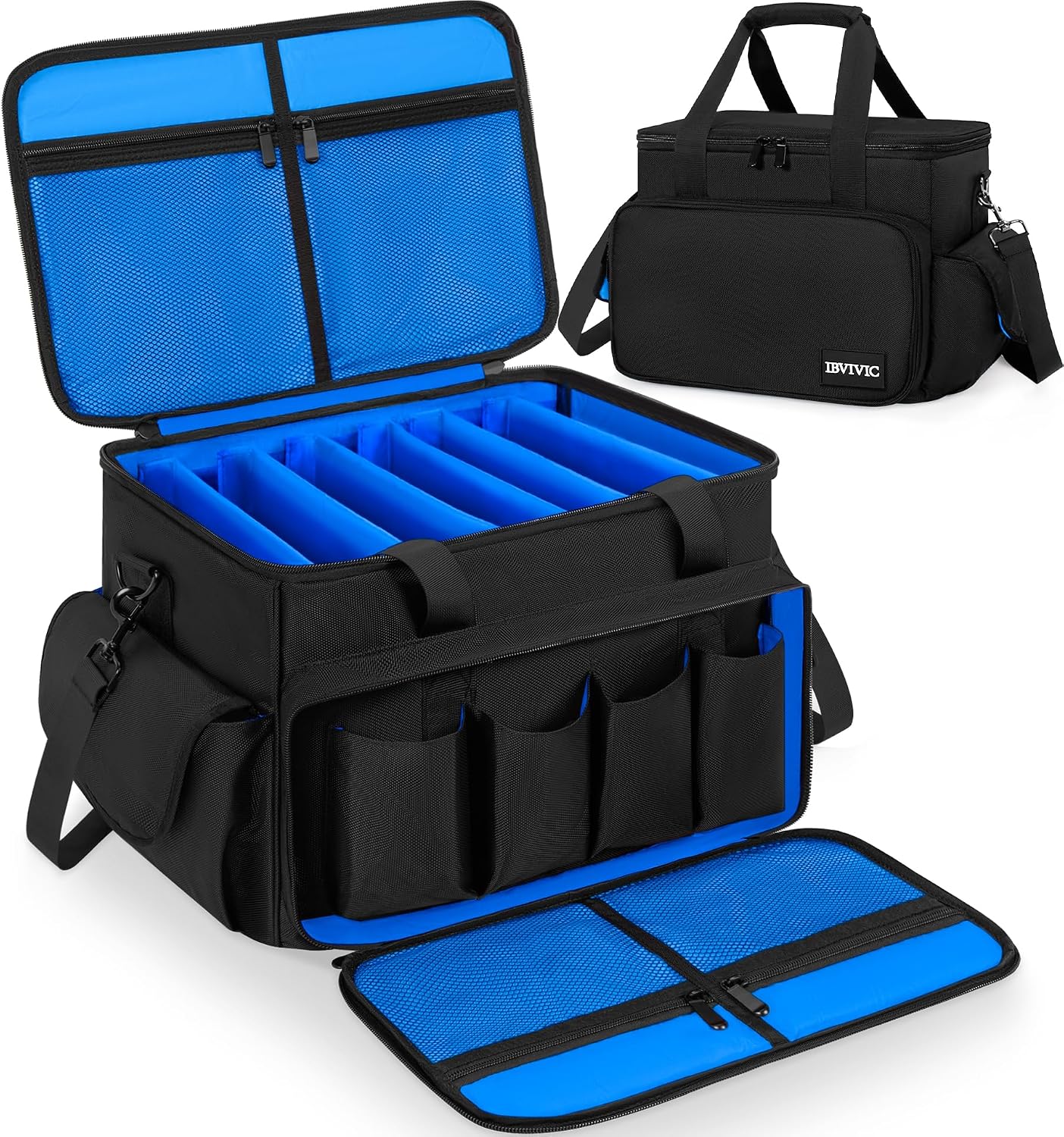 Sac de rangement pour câble DJ, grande capacité, avec 4 poignées amovibles, sacoche de voyage pour équipement sonore de musicien  44