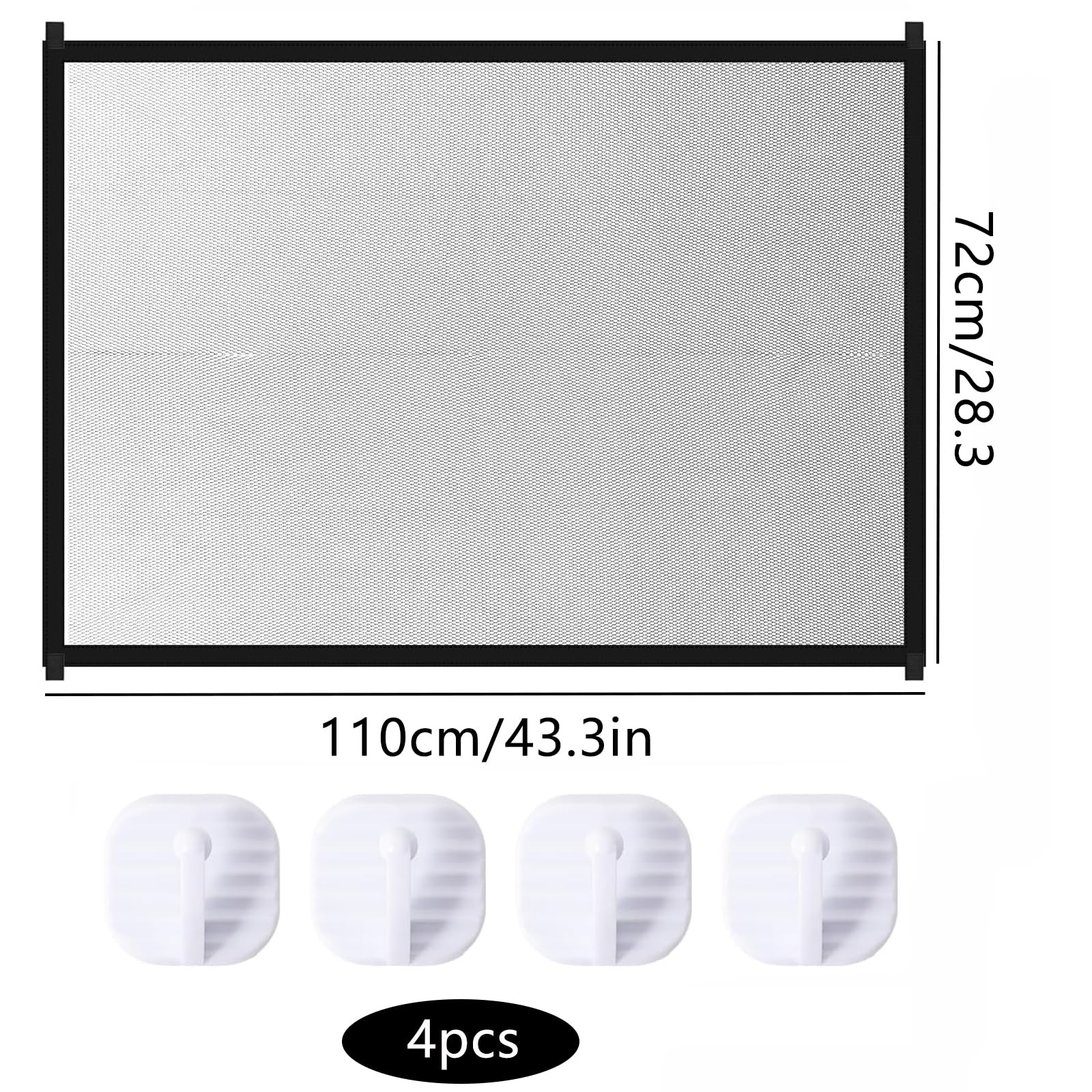 Baby Gates for Dogs Retractable Stair Gate for Dogs Pet Gate with Durable Mesh and Hook Design - Image 2