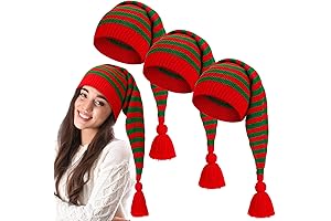 3 Pcs Christmas Knitted Santa Hat, Be Merry, Warm Your Holiday