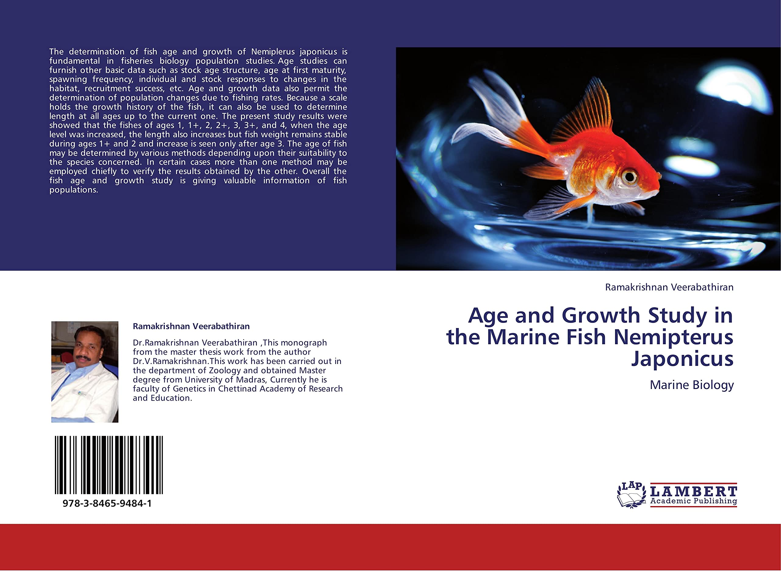 Age and Growth Study in the Marine Fish Nemipterus Japonicus: Marine Biology