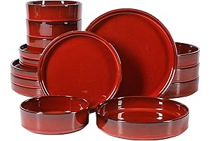 Oprah's Favorite Terracotta Dinnerware Set in Garnet Red