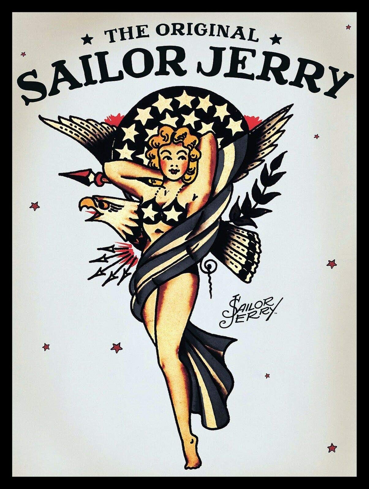 The Original Sailor Jerry Retro Pub Bar Man Cave Metal Tin Sign 12" X 8"