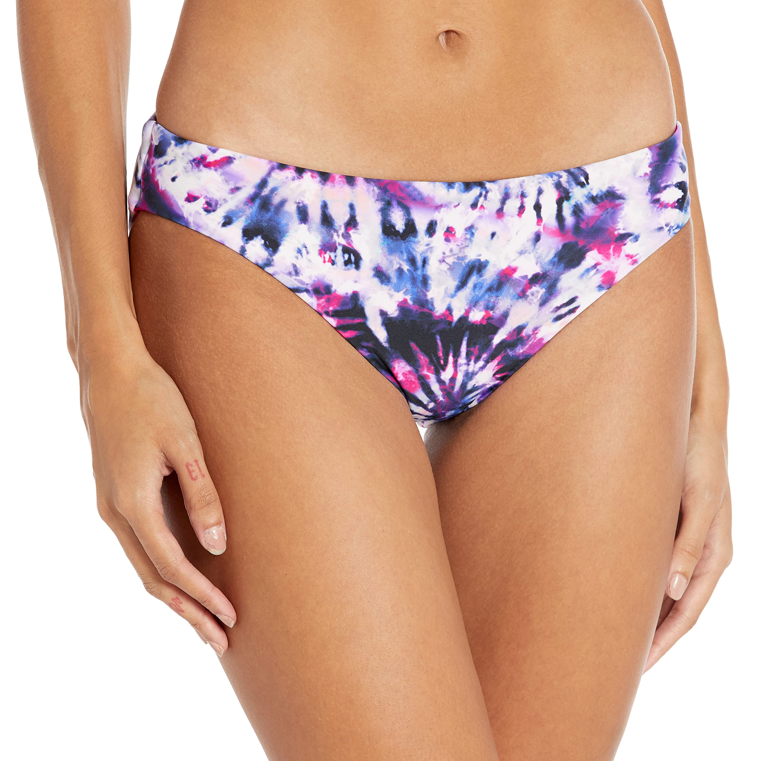 cyn & luca Women's Reversible Ruched Back Scoop Bottom, Purple, Medium-picture-16