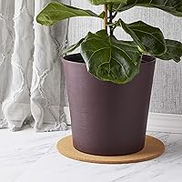 Vista 2 de Juvale Almohadillas de corcho para plantas, redondas, de 12 pulgadas, marrón y moderno, paquete de 3, posavasos para plantas y tapetes base