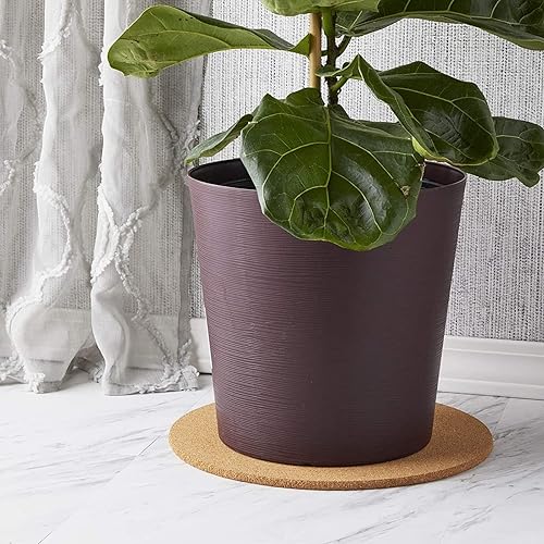 Miniatura 2 de Juvale Almohadillas de corcho para plantas, redondas, de 12 pulgadas, marrón y moderno, paquete de 3, posavasos para plantas y tapetes base