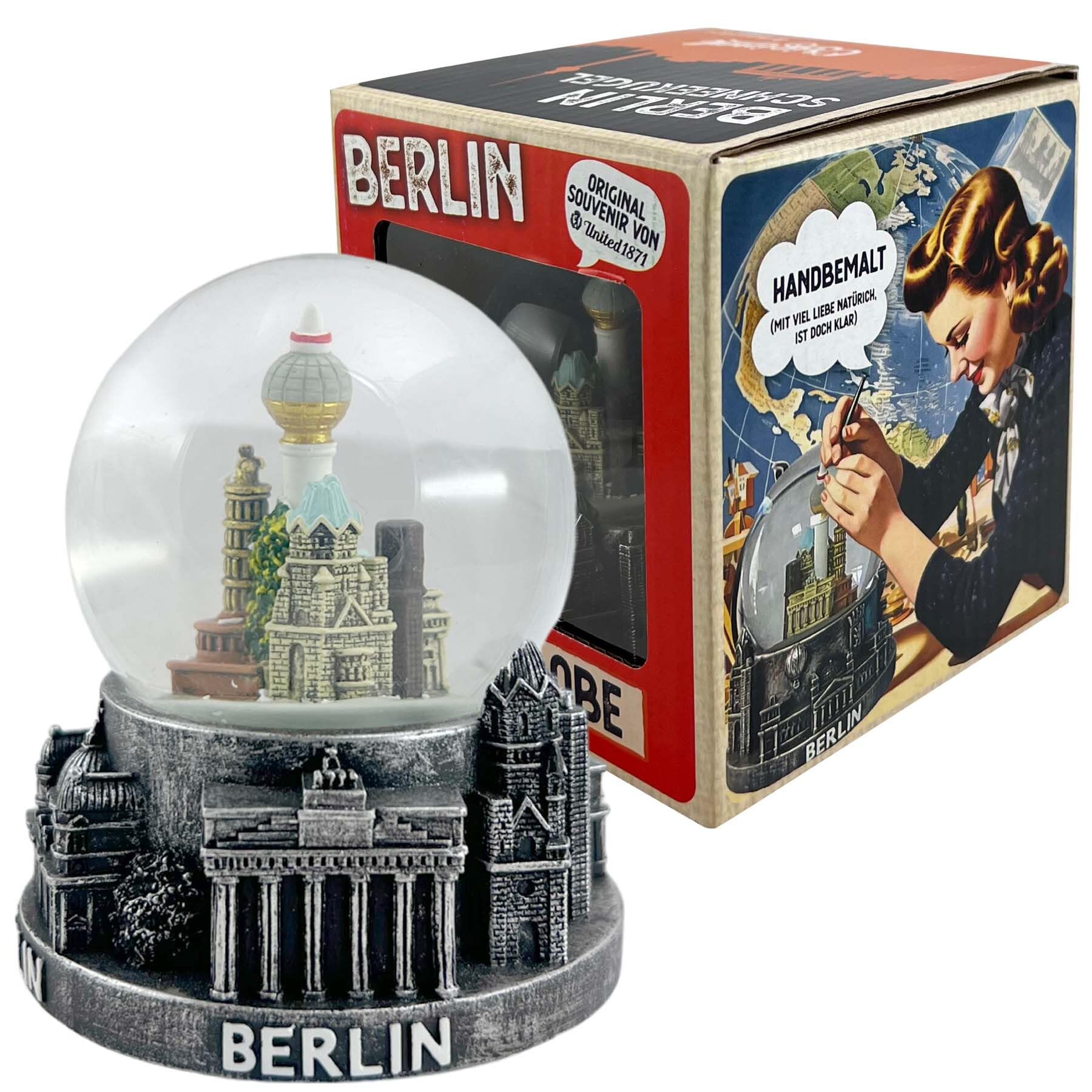 United1871 Grey Berlin Snow Globe, Berlin Souvenirs, Snowglobe, Souvenir Germany, Germany Souvenir In Gift Box