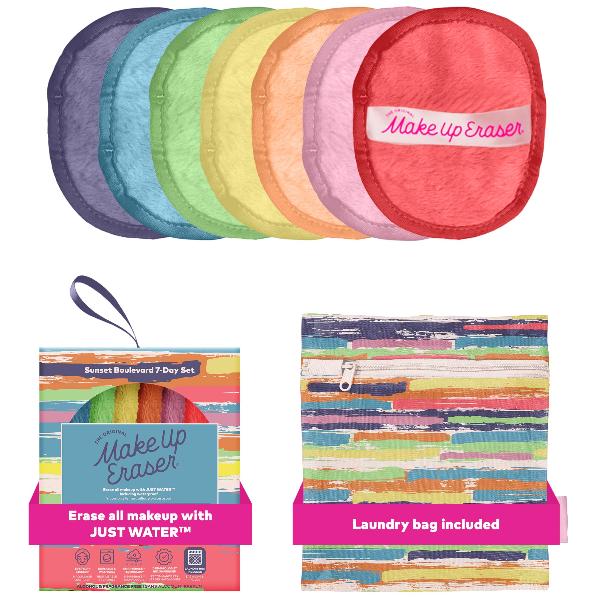 MakeUp Eraser, 7 Day Kit, Removes All Makeup Only With Water, Including Waterproof Mascara, Eyeliner, Foundation, Lipstick and More!