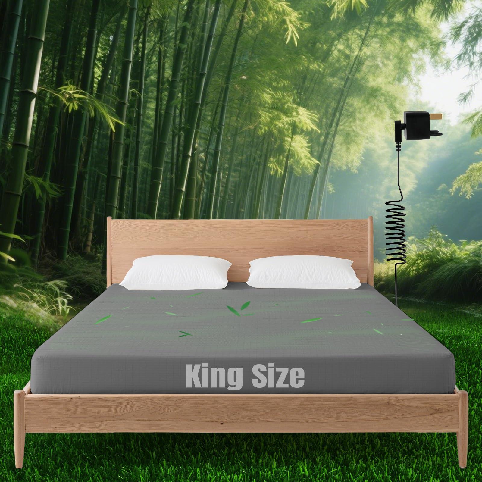King Grounding Fitted Sheet, Soft Cooling Bed Sheets Micr...