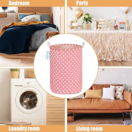 Miniatura 3 de Canasta Langyashan de almacenamiento, plegable, organizador de tela de lona, para dormitorio, ropa, habitación del bebé, juguetes y de regalo
