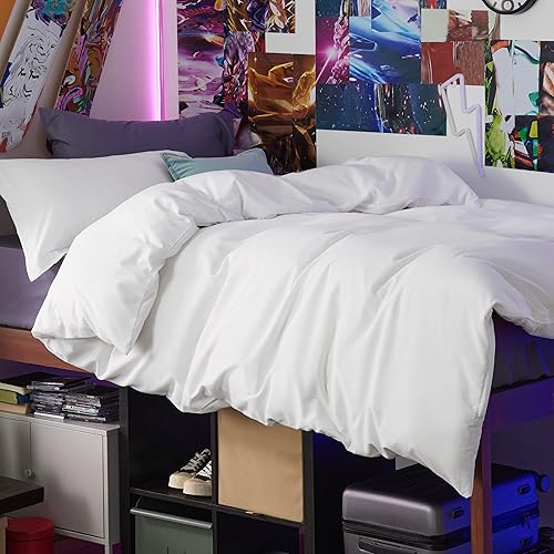 Miniatura 3 de Bedsure Funda de edredón, tamaño individual o individual XL, suave microfibra cepillada, niños, 2 piezas 1 funda de edredón color blanco (68 x 90